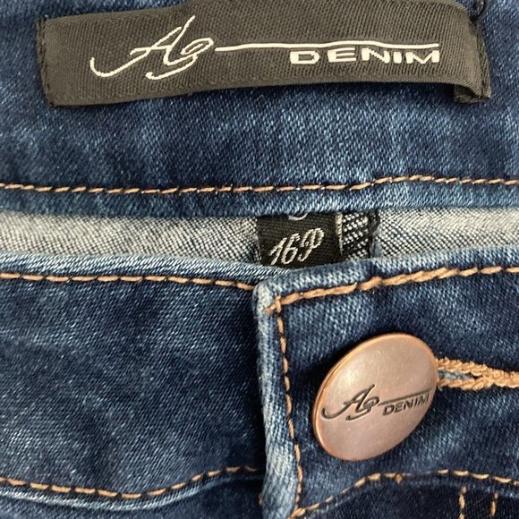 A3 Denim Jeans Daerk Wash Stretch Womens Size 16P - Picture 3 of 6